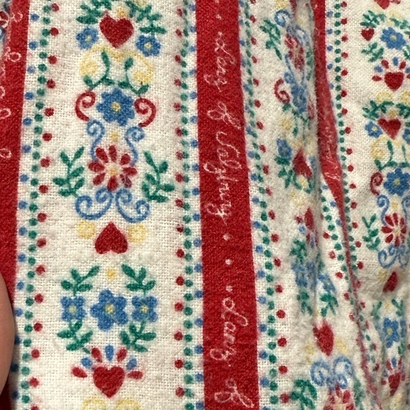 VTG Eileen West Floral Flannel Long Sleeve Nightgown Large L Cottagecore Tradwi - Picture 13 of 14
